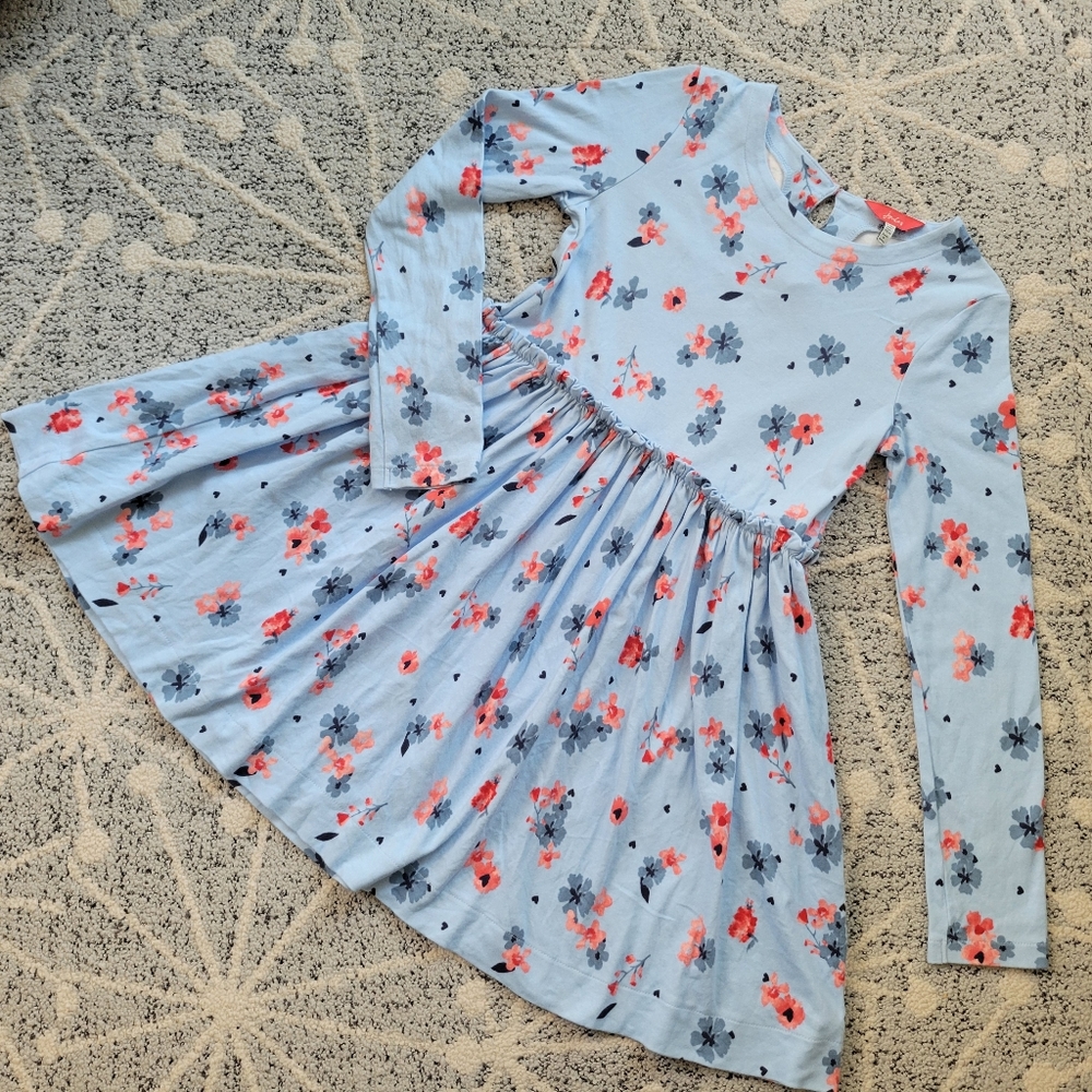 Joules Hampton blue posey longsleeve dress